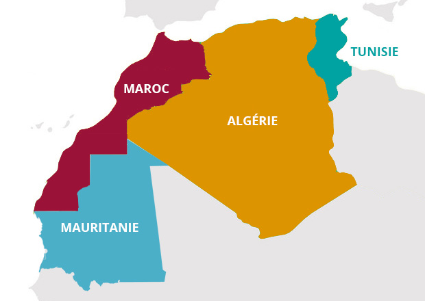 Carte Maghreb